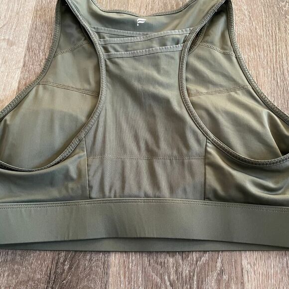 Fabletics Forest Green High-Neck Sports Bra - Picture 7 of 8